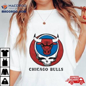 Nba X Grateful Dead X Bulls Skull Tshirt