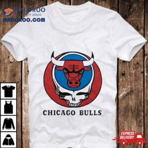 Nba X Grateful Dead X Bulls Skull Tshirt