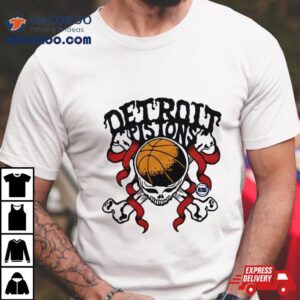 Nba X Grateful Dead X Detroit Pistons Skull 2024 T Shirt