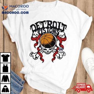 Nba X Grateful Dead X Detroit Pistons Skull Tshirt