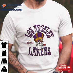 Nba X Grateful Dead X Lakers Skull And Rose Tshirt