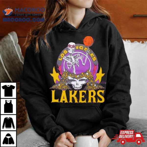 Nba X Grateful Dead X Lakers Skull Shirt