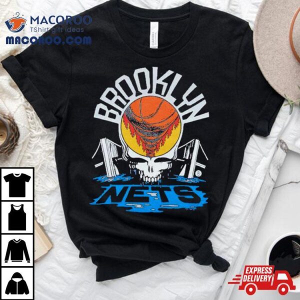 Nba X Grateful Dead X Nets Skull Shirt