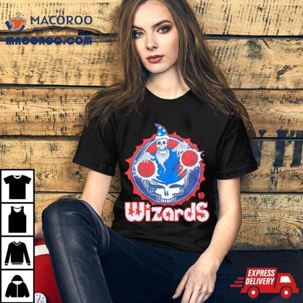 Nba X Grateful Dead X Wizards Skull Shirt