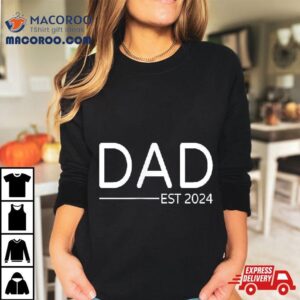 New Dad Est First Fathers Day Promoted To Daddy Tshirt