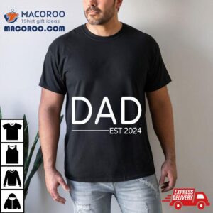 New Dad Est First Fathers Day Promoted To Daddy Tshirt