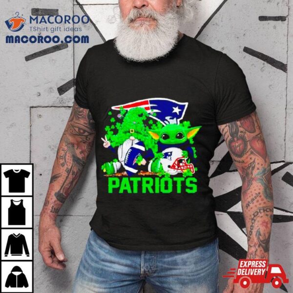 New England Patriots Baby Yoda Happy St.patrick’s Day Shamrock Shirt