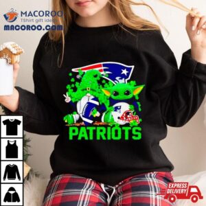 New England Patriots Baby Yoda Happy St Patrick Rsquo S Day Shamrock Tshirt