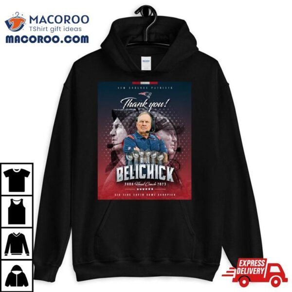 New England Patriots Thank You, Coach Belichick 2000 2023 Shirt