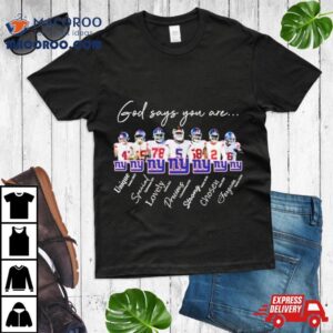 New York Giants Nfl God Says You Are Unique Special Lovely Precious Strong Chosen Forgiven T Shirt