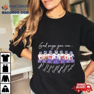 New York Giants Nfl God Says You Are Unique Special Lovely Precious Strong Chosen Forgiven Tshirt