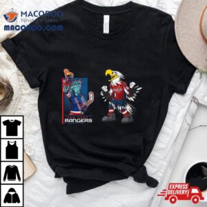 New York Rangers Vs Washington Capitals Nhl Mascot Cartoon Hockey Tshirt