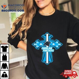 Nfl Blue Crusader Cross Carolina Panthers Tshirt