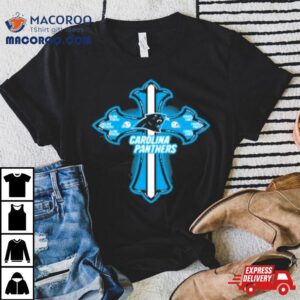 Nfl Blue Crusader Cross Carolina Panthers Tshirt