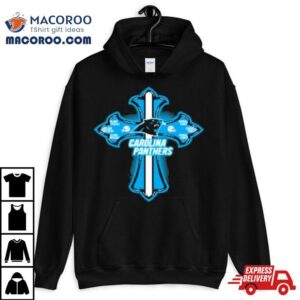 Nfl Blue Crusader Cross Carolina Panthers Tshirt