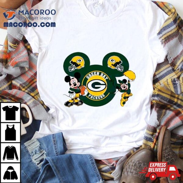 Nfl Green Bay Packers Disney Mickey Minnie Shirt