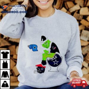 Nfl Grinch Houston Texans And Dallas Cowboys Tshirt