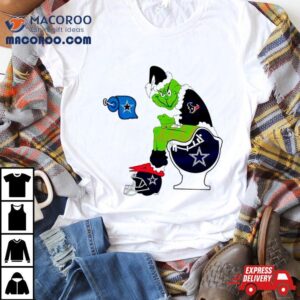 Nfl Grinch Houston Texans And Dallas Cowboys Tshirt