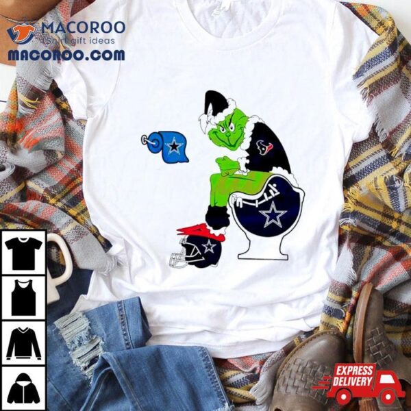 Nfl Grinch Houston Texans And Dallas Cowboys Shirt