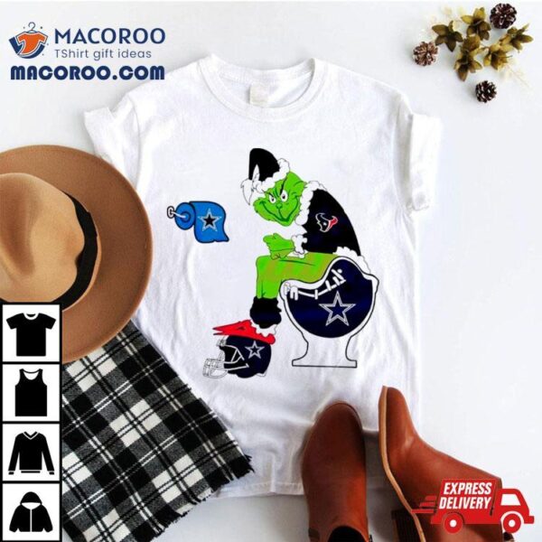 Nfl Grinch Houston Texans And Dallas Cowboys Shirt