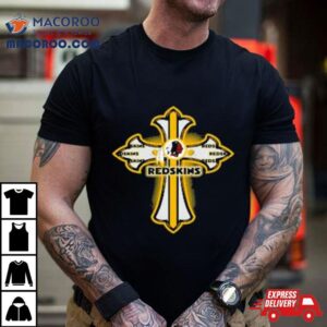 Nfl Yellow Crusader Cross Washington Redskins Tshirt