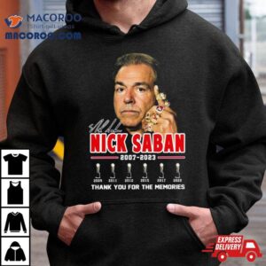 Nick Saban Thanks Coach And Roll Tide Signature Tshirt