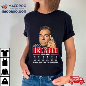 Nick Saban Thanks Coach And Roll Tide Signature Tshirt