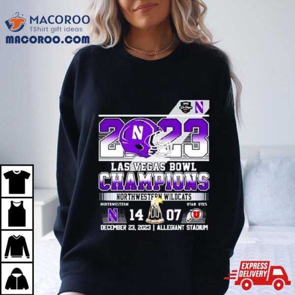 Northwestern Wildcats 2023 Las Vegas Bowl Champions 14 07 T Shirt