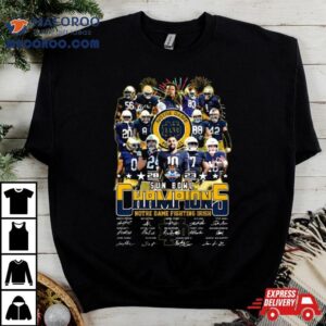 Notre Dame Fighting Irish Football Sun Bowl Champions Signatures Tshirt