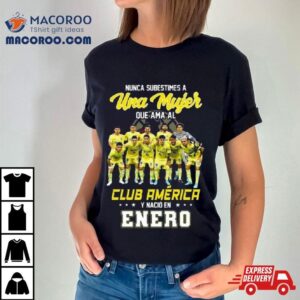 Nunca Subestimes A Una Mujer Que Ama Al Club America Y Nacio En Enero Team Player Tshirt