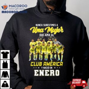 Nunca Subestimes A Una Mujer Que Ama Al Club America Y Nacio En Enero Team Player Tshirt