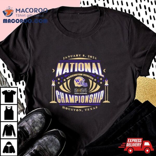 Official Washington Huskies 2024 National Championship Liftoff Houston Texas Retro Shirt