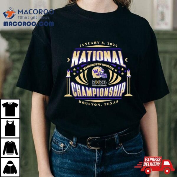 Official Washington Huskies 2024 National Championship Liftoff Houston Texas Retro Shirt