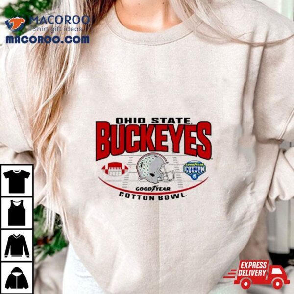 Ohio State Buckeyes 2023 Helmet Cotton Bowl Bound Shirt