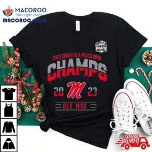 Ole Miss Rebels Chick Fil A Peach Bowl Champions Tshirt