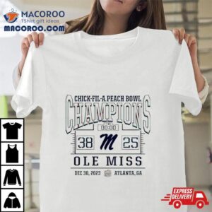 Ole Miss Rebels Peach Bowl Champions Tshirt