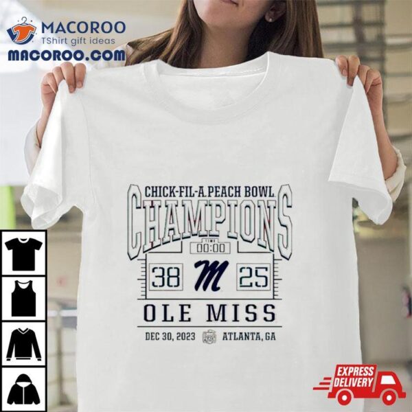 Ole Miss Rebels 2023 Peach Bowl Champions Shirt