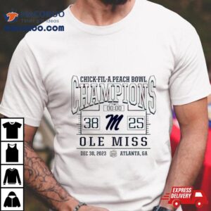 Ole Miss Rebels Peach Bowl Champions Tshirt