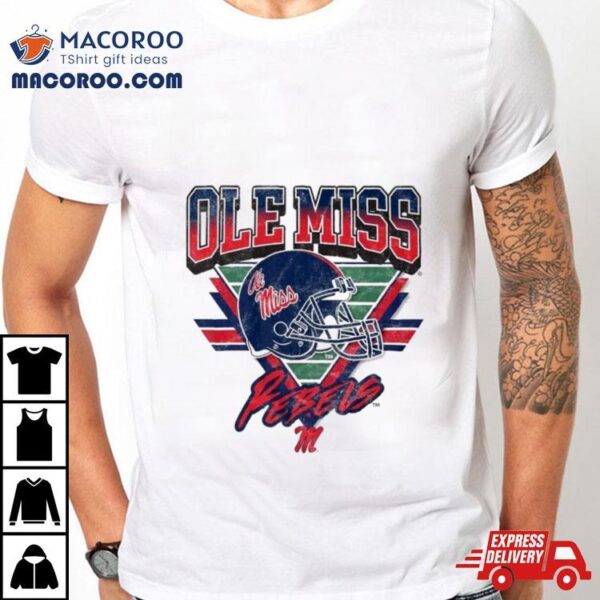 Ole Miss Rebels Helmet Triangle Vintage Shirt