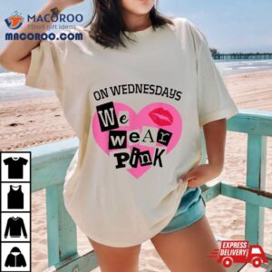 On Wednesday We Wear Pink Funny Valentine Shirt