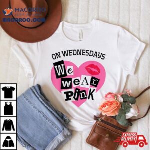 On Wednesday We Wear Pink Funny Valentine Tshirt