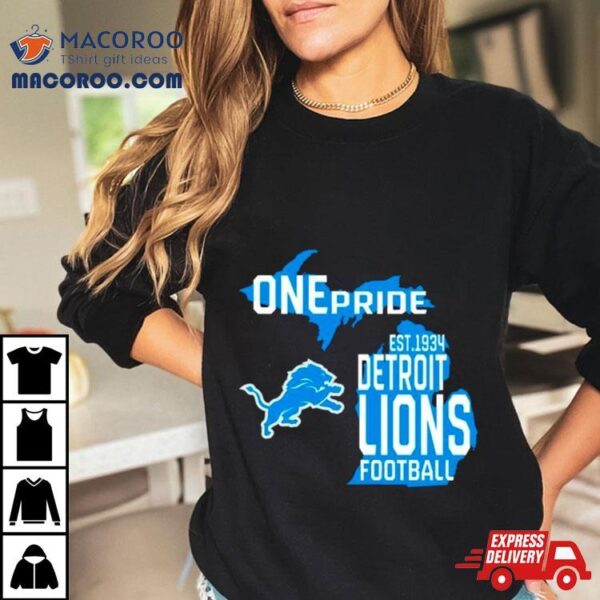 One Pride Detroit Lions Football Shirt