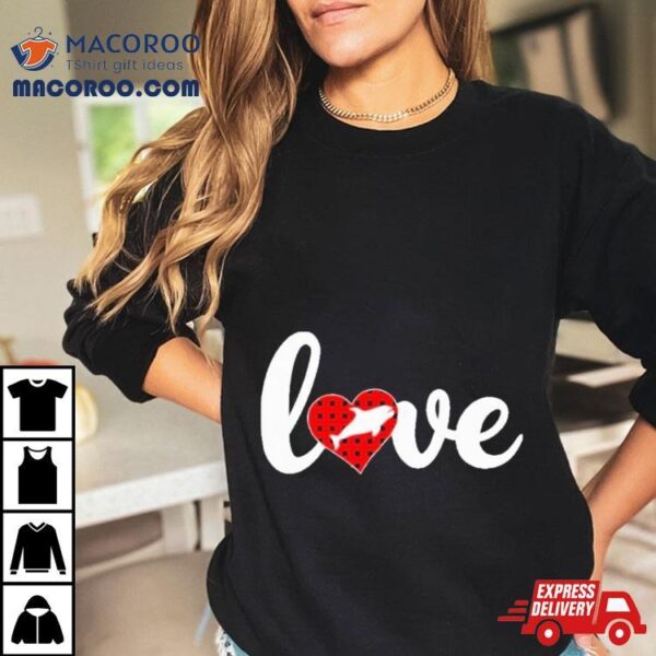 Orca Fish Lover Buffalo Plaid Love Orca Valentine’s Day Shirt