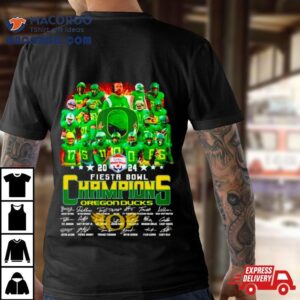 Oregon Ducks Fiesta Bowl Champions Signatures Tshirt