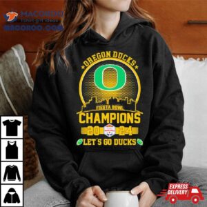 Oregon Ducks Football Fiesta Bowl Champions Skyline Let S Go Ducks Tshirt