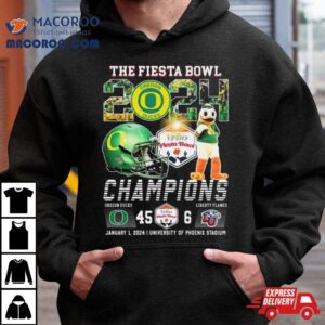 Oregon Ducks Mascot The Fiesta Bowl 2024 Champions T Shirt