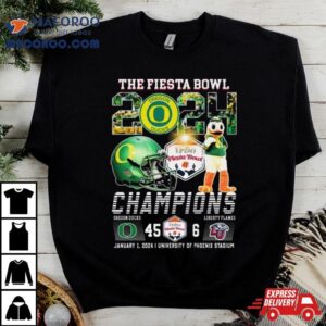 Oregon Ducks Mascot The Fiesta Bowl 2024 Champions T Shirt
