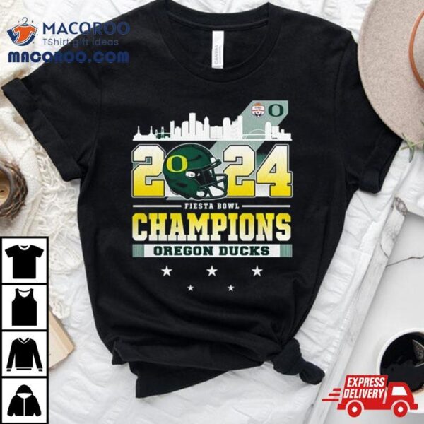 Oregon Ducks Skyline 2024 Fiesta Bowl Champions Shirt