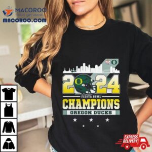 Oregon Ducks Skyline 2024 Fiesta Bowl Champions Shirt