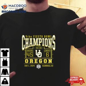 Oregon Ducks Win Liberty Football Fiesta Bowl Champions Final Score Tshirt